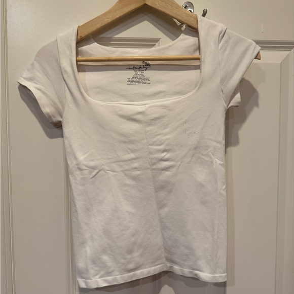 Free People White Short Sleeve Tee, size XS/S - Picture 1 of 7